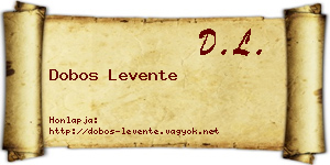 Dobos Levente névjegykártya