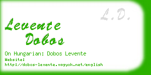 levente dobos business card